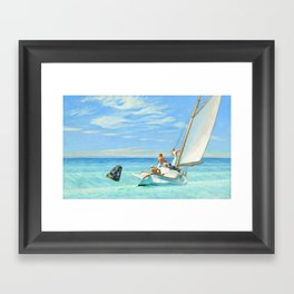 Edward Hopper Ground Swell 1939 Painting | Sailing Boats Sails Framed Art Print