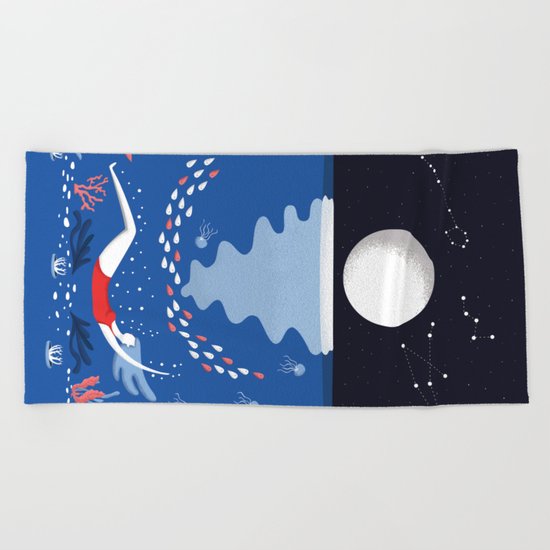Ocean Flora Beach Towel