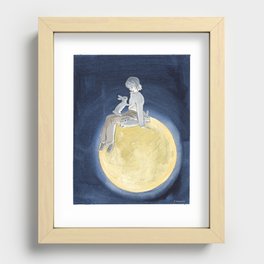 The light of the full moon Recessed Framed Print