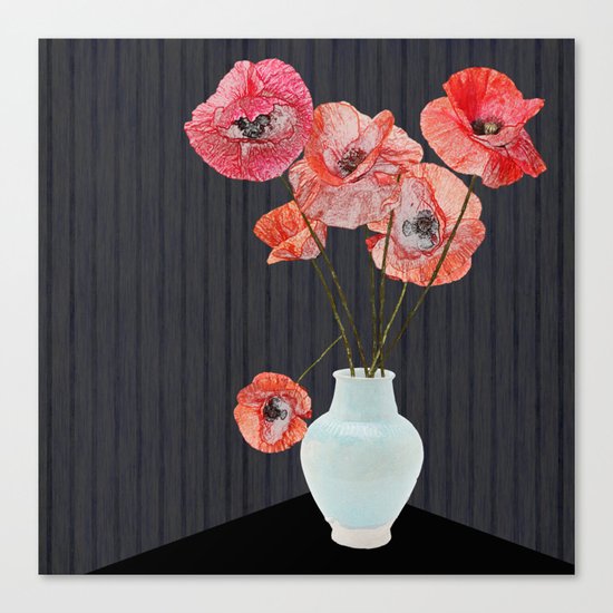 Still life with poppies Canvas Print