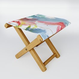 abstract candyclouds N.o 6 Folding Stool