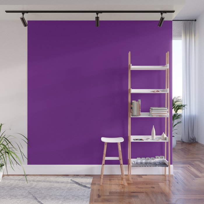 GRAPE SODA COLOR. Purple vibrant solid color Wall Mural