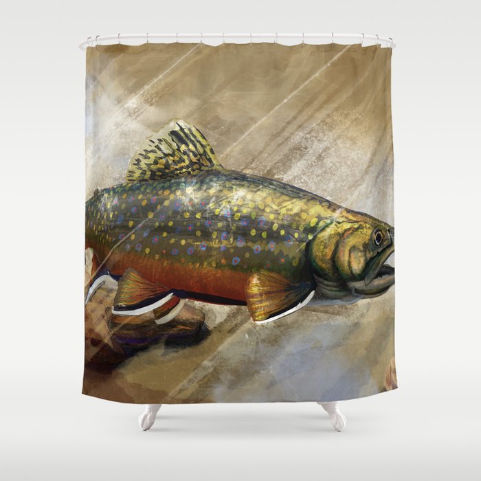 The Native Brook Trout Shower Curtain