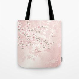 Vintage Floral Cherry Blossom Tote Bag