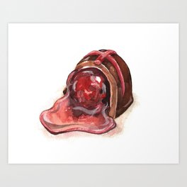 Cherry Cordial Art Print | Food, Painting, Illustration 
