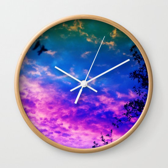 Rainbow Forest Wall Clock