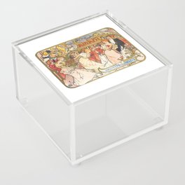 Mucha Amante Comedie Art Nouveau  Acrylic Box