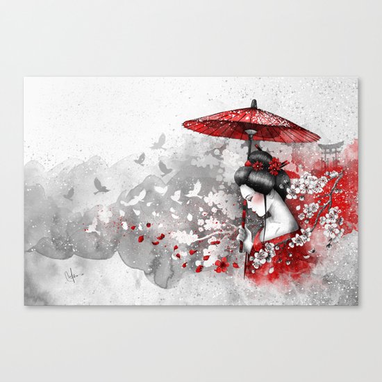 Falling blossoms Canvas Print