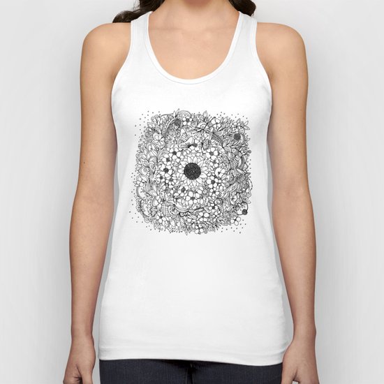 Flower circle Unisex Tank Top
