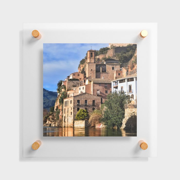 Spain Photography - Castell De Miravet In The Sunset Floating Acrylic Print