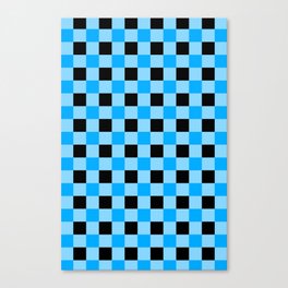  checkered blue Canvas Print