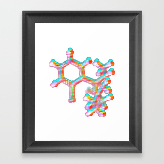 ketamine molecule Framed Art Print