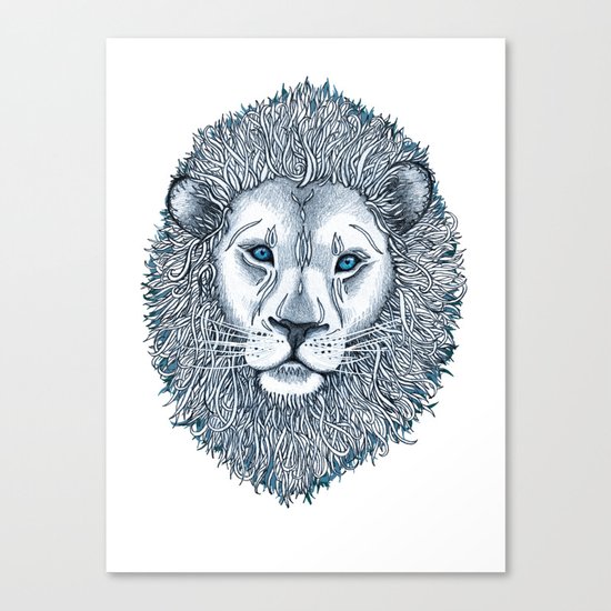 Blue Eyed Lion Canvas Print