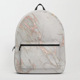 Marble Rose Gold Blush Pink Metallic by Nature Magick Backpack | Digital, Agate, Marbel, Painting, Nature, Graphic Design, Marbled, Blush, Photo, Geode 