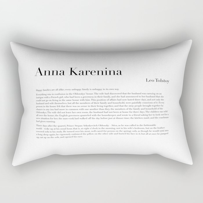 Anna Karenina by Leo Tolstoy Rectangular Pillow