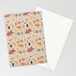 Mushroom Pattern Stationery Cards