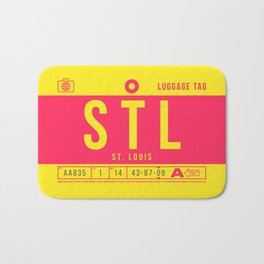 Luggage Tag B - STL St Louis USA Bath Mat | Saintlouis, Flying, Travel, Tag, Graphicdesign, Vintage, 70S, Airline, Luggagetag, Luggage 