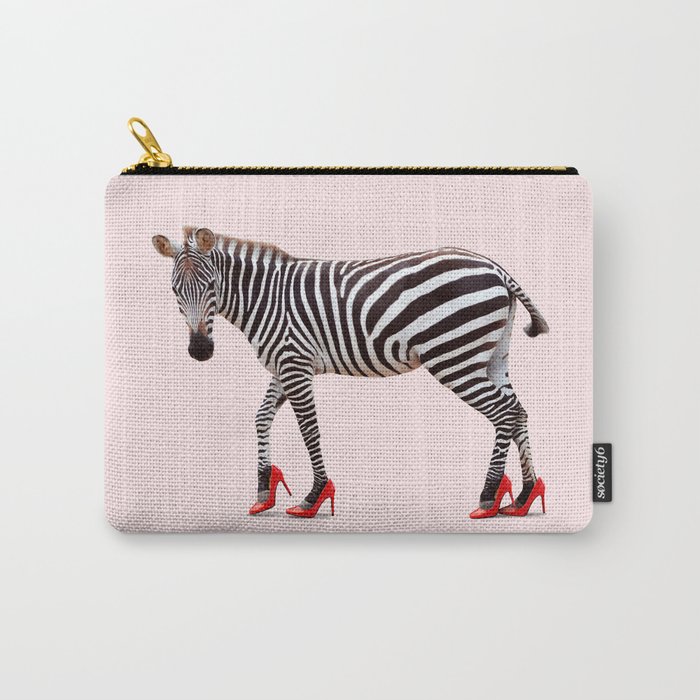 HIGH HEEL ZEBRA Carry-All Pouch