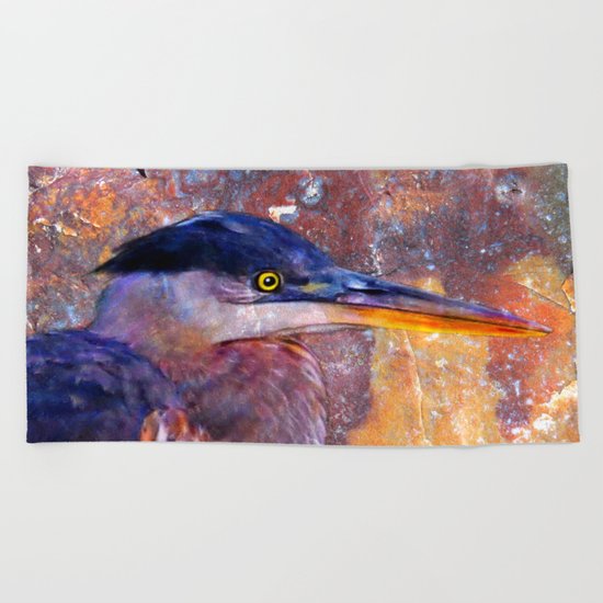 Heron-2 Beach Towel