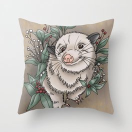 Possum Love Throw Pillow