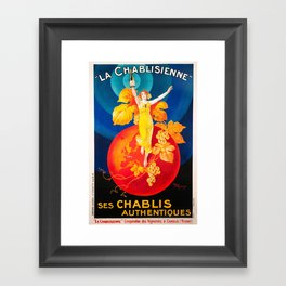Vintage Poster - La Chablisienne, Ses Chablis Authentiques - Vintage French Advertising Poster Gerahmter Kunstdruck
