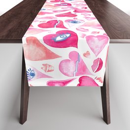 Hearts and kisses Table Runner