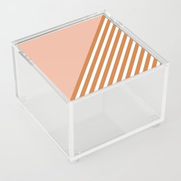 Color Block & Stripes Geometric Print, Pink and Orange Acrylic Box