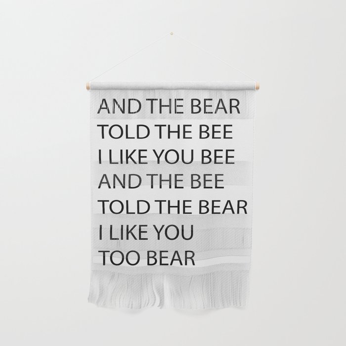 The Bear and the Bee Wall Hanging