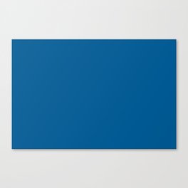 Dark Blue Solid Color Pairs Pantone Imperial Blue 19-4245 TCX Shades of Blue Hues Canvas Print