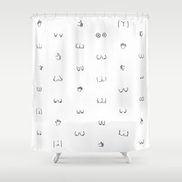 butts and boobies Shower Curtain