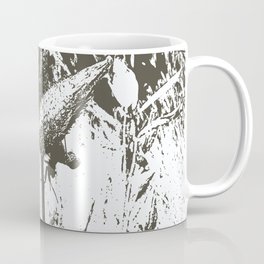 Milkweed Plant in Black and White Coffee Mug