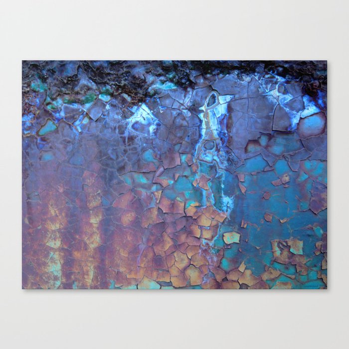 Waterfall. Rustic & crumby paint. Canvas Print