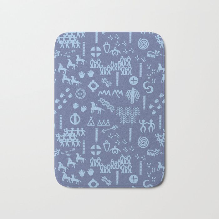 The People's Story - Blue on Blue Bath Mat