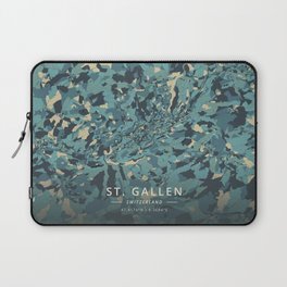 St. Gallen, Switzerland - Cream Blue Laptop Sleeve