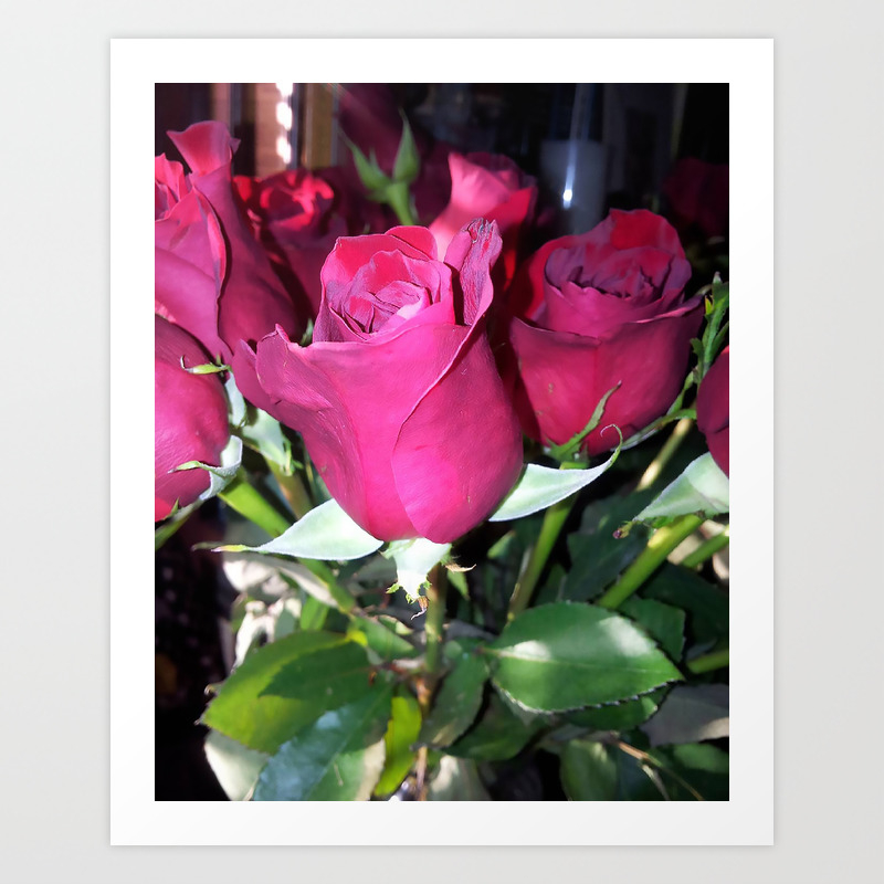 Red Roses For Love Art Print By Exoticdesignstudio Society6