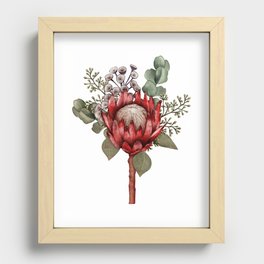 Protea and Eucaliptus Recessed Framed Print