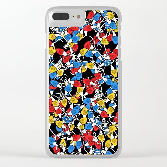 Christmas Lights Madness Clear iPhone Case
