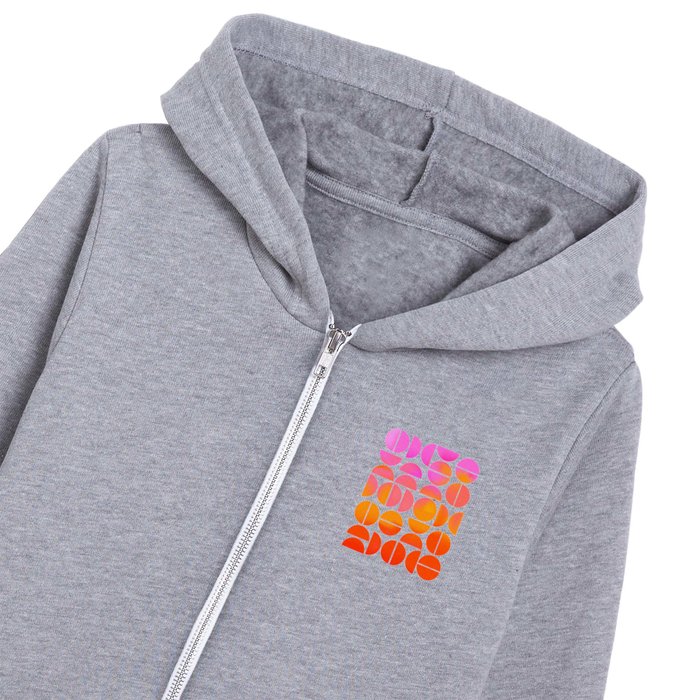 Playful, Vivid Abstract Kids Zip Hoodie