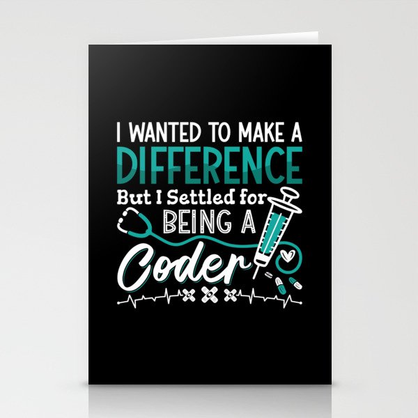 Medical Coder Being A Coder ICD Coding Programmer Stationery Cards
