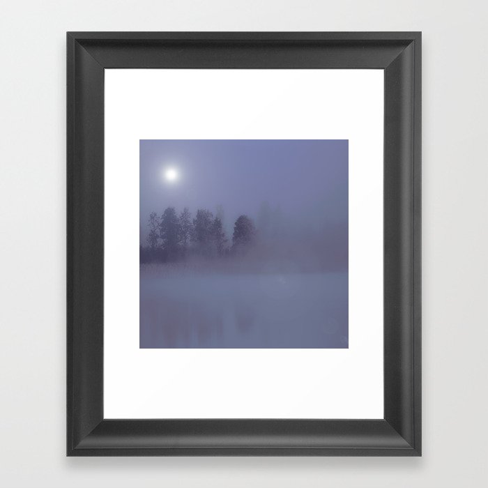 Silent Night in Foggy Atmosphere #decor #society6 #buyart Framed Art Print