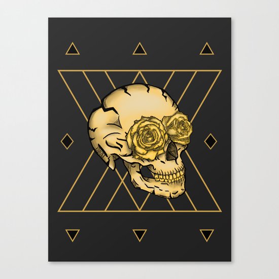 Golden Skull composition Canvas Print