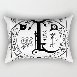 Invisible Sun Symbol on White Rectangular Pillow