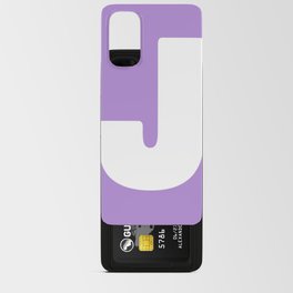 J (White & Lavender Letter) Android Card Case