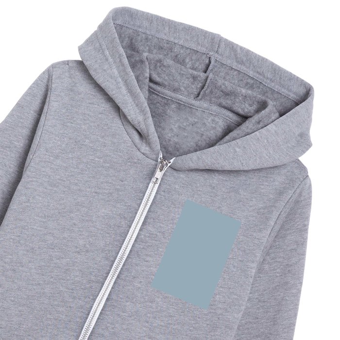 Subtle Breeze Blue Grey Solid Color Pairs Sherwin Williams Faded Flaxflower SW 9146 Kids Zip Hoodie