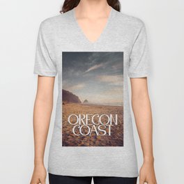 Oregon Coast Beach Sunset | Travel Photography V Neck T Shirt