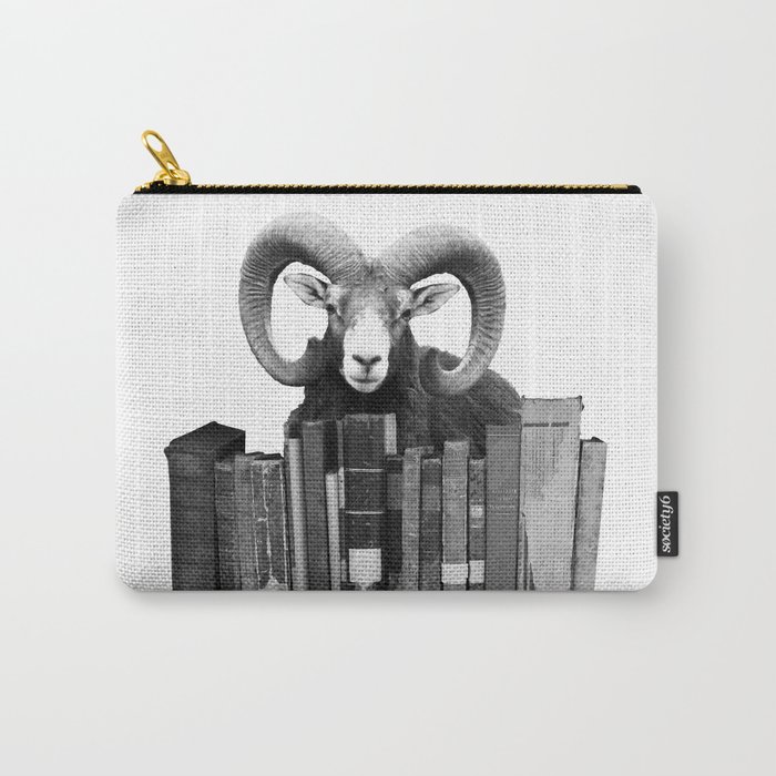 Aries - old Books Journalist Library Carry-All Pouch