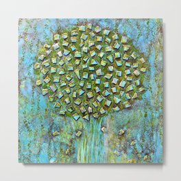 Turquoise home Metal Print | Painting, Turquoise, Peace, Expression, Nature, Encausticart, Encaustic, Tree 