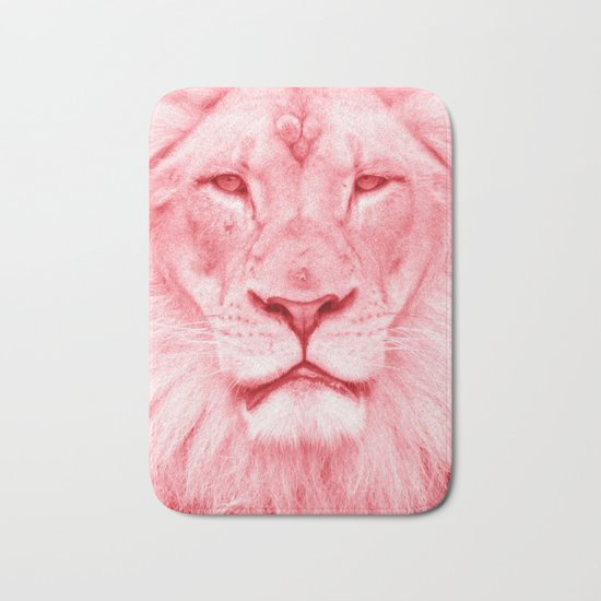 Pink lion Bath Mat