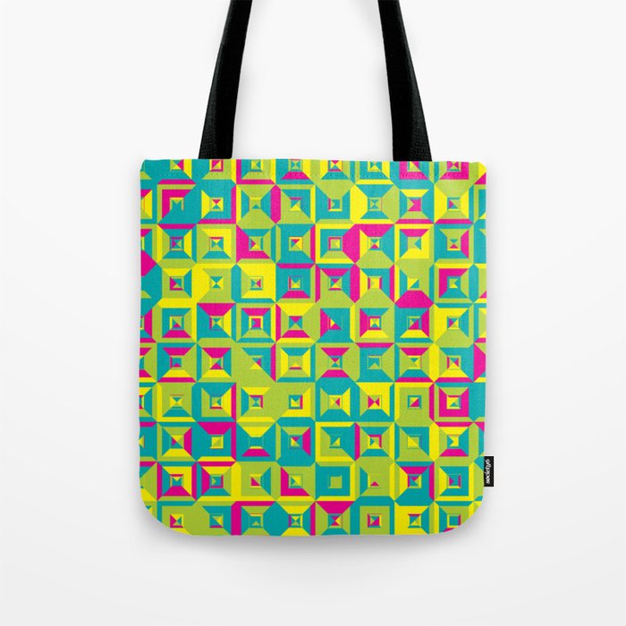 Funny Square Pattern Tote Bag