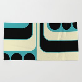 Retro Geometric Design 648 Beach Towel